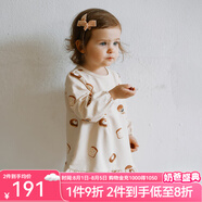 OAK FAMILY秋冬新品1-6歲女寶寶長(zhǎng)袖連衣裙可愛(ài)高彈寬松衛(wèi)衣裙洋氣公主裙 小面包 110 cm