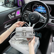 CALCULAT&KEENCK女包手提包休閑2025七夕時(shí)尚百搭單肩斜挎包高級感小方包 灰色