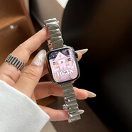 卡派亞適用于iWatch9簡(jiǎn)約不銹鋼感表帶applewatch8蘋(píng)果手表7代金屬表帶小眾不規則蝴蝶扣se2夏透氣個(gè) 【鋼色】 49mm(iwatch ultra/2代)送膜+透