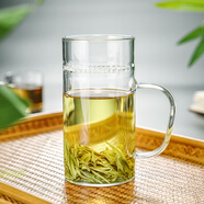 76茶業(yè) 月牙杯茶水分離杯玻璃泡茶杯過(guò)濾綠茶杯花茶杯耐高溫玻璃茶具 【新品】月牙杯300ml(無(wú)蓋)