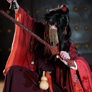 Vieruodis道詭異仙周邊李火旺cos服李火旺cosplay服 火子哥 坐忘道動(dòng)漫漫展 cos服（送16件飾品）鞋碼備注+武器+斗笠+假發(fā) XL