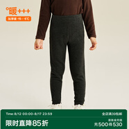 松山棉店【商場同款】自由穿小暖羊兒童打底褲保暖褲男童女童中大童褲子 倍暖小暖羊-深灰 160 cm