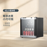 HCK哈士奇冰箱 復古化妝品小冰箱迷你美妝護膚面膜小型全冷藏一級能效輕音節能樣品機 BC-46COC~ SC-46BBA 黑色（咨詢(xún)客服享豪禮）