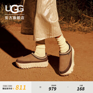 UGG秋季男女同款舒適休閑厚底輪胎底一腳蹬懶人鞋明星同款1154530 CTC | 栗色/陶土褐白色 42