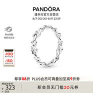 潘多拉（PANDORA）時(shí)刻繩結(jié)戒指現(xiàn)代符號(hào)寓意優(yōu)雅時(shí)尚簡約七夕情人節(jié)禮物送女友