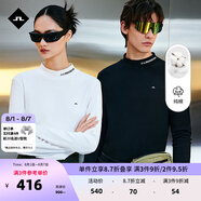 金林德伯格（J.Lindeberg）商場同款春夏新款刺繡LOGO半高領(lǐng)打底衫長袖T恤男士523302004 RPR黑色25 L
