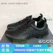 愛(ài)步ecco春夏牛皮運動(dòng)休閑鞋系帶黑色男鞋  802834 802834-01001  46