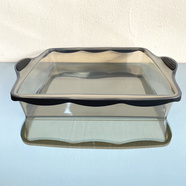 YANIS 3這質(zhì)感絕了出歐美硅膠戚風(fēng)蛋糕模具烘焙不粘易脫模易清洗烤盤(pán) 透明灰（10128AL）