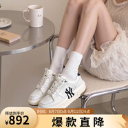 MLB官方運(yùn)動鞋女鞋子 情侶款學(xué)長鞋厚底休閑鞋NY板鞋男鞋 3ASXCA12N 紐約洋基隊(duì)/象牙色/拍大半碼 38 (240mm)