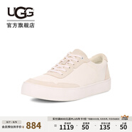 UGG春季新款男士時尚舒適輕便純色拼接低幫系帶平底休閑鞋1170561 WHT | 白色 41