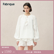 Fabrique白月光微透純棉刺繡上衣襯衫短裙度假套裝女2025春季新品 套裝 S