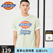 dickies 純棉短袖T恤男 情侶男女同款 印花休閑百搭上衣7087 青瓷綠 2XL