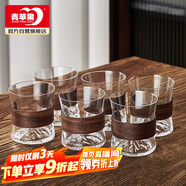 青蘋果耐高溫玻璃杯 新中式喝水杯子套裝家用客廳待客輕奢泡茶杯