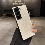 BINFITE適用三星zfold7手機殼w25時(shí)尚閃粉fold7折疊屏z7全包galaxy保護套sm一f9660輕奢flod7代防摔fd女fo 閃鉆米白 三星GalaxyZFold7