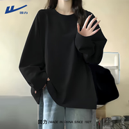 回力正肩短袖女2025新款夏季韓版純色體恤衫大碼胖mm寬松純棉t恤上衣
