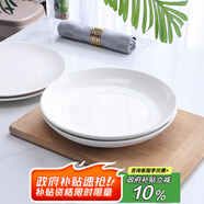 泰鑫興10英寸（26cm）2只裝 陶瓷釉下彩白瓷盤子菜盤果盤家用深盤
