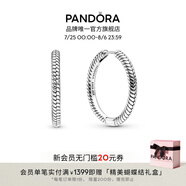 潘多拉（PANDORA）串飾耳環(huán)925銀蛇骨鏈紋可搭配串飾diy時尚簡約高級七夕情人節(jié)禮物 Pandora Moments 串飾耳環(huán) 均碼