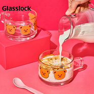 Glasslock玻璃杯高顏值水杯可愛早餐燕麥牛奶杯子聯(lián)名wigglewiggle 450ml