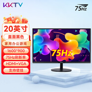 KKTV 24英寸電腦顯示器高清高色域液晶家用辦公游戲電競監(jiān)控屏臺式筆記本外接ips4/5護(hù)眼低藍(lán)光 20英寸平面黑色【窄邊框-75Hz】