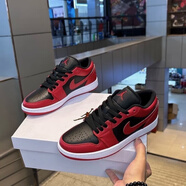 莆田鞋Air Jordan1低幫AJ1休閑運動(dòng)板鞋男鞋女鞋 黑紅禁穿 43