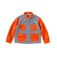 SupremeFW19 Week 灰橙撞色工裝美式潮流夾克外套 男女同款 L
