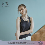 日著原創(chuàng)設(shè)計天絲麻吊帶2025年秋季新款針織不規(guī)則外穿無袖背心女 曠野藍(lán) M