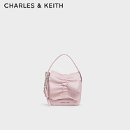 CHARLES&KEITH質(zhì)感褶皺蝴蝶結迷你手提斜挎包包女包生日圣誕禮物CK6-40151554