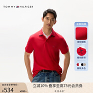 Tommy Hilfiger【撞色翻領(lǐng)】夏季男裝純棉商務(wù)休閑三?？鄱绦銽恤POLOJA244