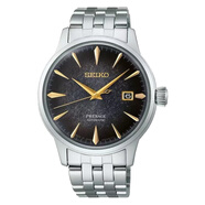 精工（SEIKO）情侶表 雞尾酒黑金限量款鋼帶機械對表 SRPK93J1