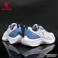 喬丹QIAODAN運動(dòng)鞋冬季女鞋皮面跑步鞋休閑鞋老爹鞋子學(xué)生R 喬丹白/水洗藍-0222F 35.5