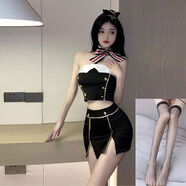 性感機(jī)長(zhǎng)空姐制服套裝角色扮演服裝女純欲主播變裝女警cos服夜店 空姐制服套裝搭配黑色長(zhǎng)筒網(wǎng)襪 均碼80-120斤保密發(fā)貨