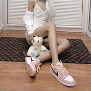 耐克（NIKE）【潮】Air Jordan aj1 Low女鞋板鞋低幫透氣休閑運(yùn)動耐磨籃球鞋 553560-800（北極粉） gs 款 37.5