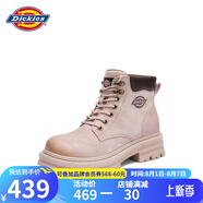 Dickies女士馬丁靴高幫時尚情侶靴百搭工裝靴女 粉色 男女款-38 