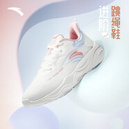 安踏牛奶糖跳繩鞋丨張雨霏同款訓練鞋女輕便減震慢跑鞋室內健身綜訓鞋 【牛奶糖】白/淡粉藍/霜降粉-2 36