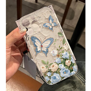 迦圖鯪小米手機殼油畫:劃風(fēng)蝴蝶鮮花適用蘋:果15/16手機保護殼iPhone14/13/12清新xs小眾iqooz9直邊華 蝴蝶鮮花油畫:劃風(fēng)TG-太空殼 iPhone:16:plus