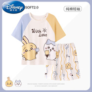 迪士尼（Disney）夏季睡衣女孩初中生短袖臘腸狗兒童家居服甜美套裝女童夏2025新款 CMG31373吉伊卡哇 160 cm/大童M碼[體重85-100斤]