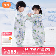 良良（liangliang）嬰兒睡袋夏季空調房防踢被寶寶純棉可拆袖兒童睡袋 林中歌·秋冬款【適合15-20℃】 M（建議身高70-85cm）