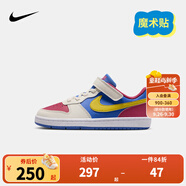 NIKE 耐克男女童休閑板鞋COURT BOROUGH魔術(shù)貼易穿脫兒童運動童鞋低幫 IM2182-633 32 【建議腳長20cm】