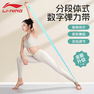 李寧彈力帶拉力帶舞蹈數字兒童分段女瑜伽拉伸繩健身阻力帶專(zhuān)用伸展帶