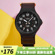 卡西歐手表 學(xué)生運動簡約石英小黑表 休閑指針防水初高中生手表七夕禮物 MW-240B-5B