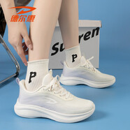 德?tīng)柣葸\動(dòng)鞋女2025新款跑步減震輕便初中生夏季透氣網(wǎng)面休閑鞋 紫色 38 38標準鞋碼