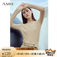 AMII2025秋冬新款簡(jiǎn)潔通勤基礎(chǔ)款百搭半高領(lǐng)修身毛衣女顯瘦長(zhǎng)袖上衣 花駝 M (160)