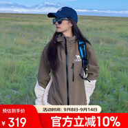 駱駝【三防】女裝沖鋒衣外套年夏季新款男女拼色防水防風(fēng)夾克