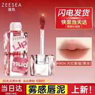 ZEESEA滋色啞光霧面唇釉 姿色口紅潤唇膏唇彩唇蜜唇禮盒禮物彩妝套裝 冰塊唇泥-W04大紅聚福