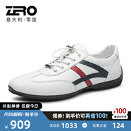 零度Zero男士休閑鞋2025新款舒適男鞋免系帶百搭低幫運動慢跑鞋男 白色 40 【皮鞋尺碼】