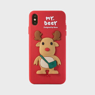 Bone可愛公仔iphonexsmax手機(jī)保護(hù)殼適用于于卡通蘋果x 麋鹿先生 iPhoneXSMax