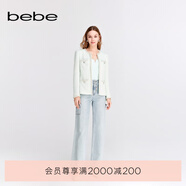 bebe春夏系列女士潮流工裝口袋設計寬松直筒牛仔褲111009 牛仔藍 M