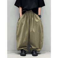 男童防蚊褲薄款夏季寬松長(cháng)褲兒童棉麻燈籠褲中大童寶寶哈倫褲洋氣 軍綠色 130 cm