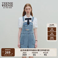 Teenie Weenie小熊女裝春夏裝牛仔背帶短褲簡(jiǎn)約時(shí)尚休閑通勤連體褲 淺藍(lán)色 S (160)