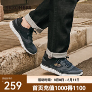 斯凱奇（Skechers）運(yùn)動鞋男夏季透氣跑步鞋男休閑鞋子男士輕便減震網(wǎng)面鞋 海軍藍(lán)色/NVY 45.5